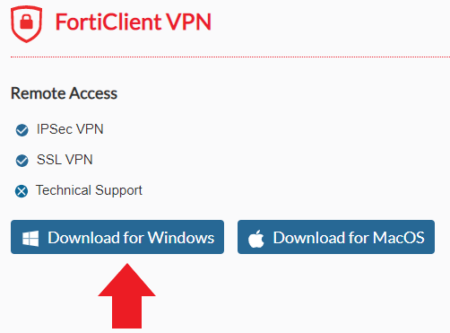 Fortinet vpn client windows